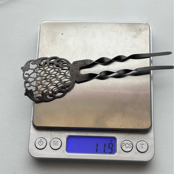 Sterling silver 1900’s Hair Comb Peinetta Accessory - Picture 6 of 16